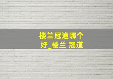 楼兰冠道哪个好_楼兰 冠道